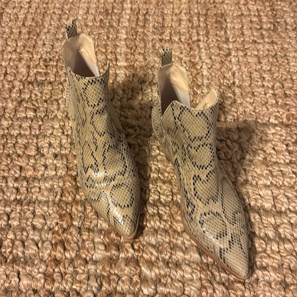 Sole Society Snakeskin Bootie